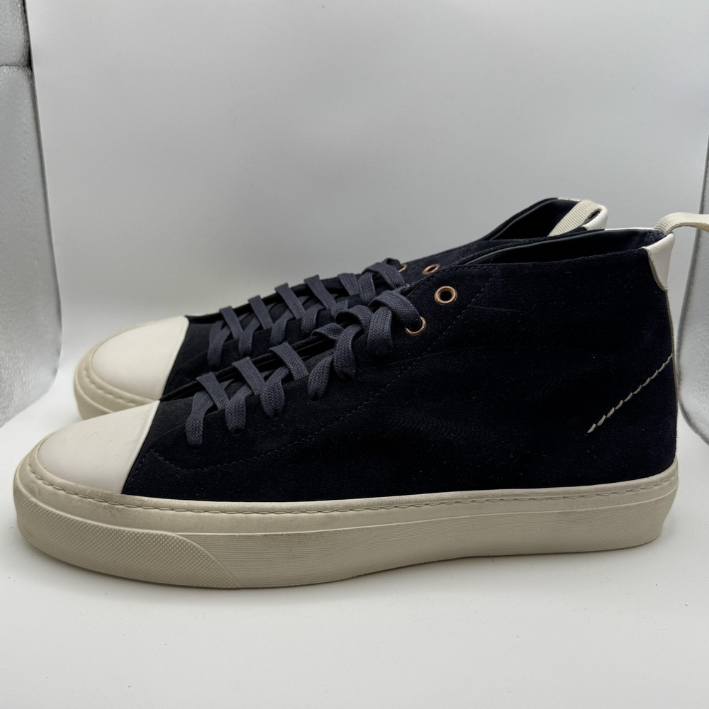 Good Man Brand Shoes Mens Size 9 Blue Suede Legacy High Top Made Italy Sneaker